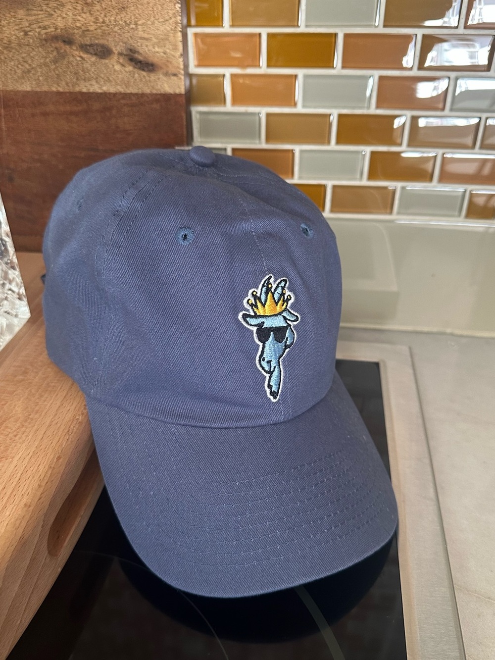 GOAT USA OG Hat Navy Baseball Cap with Embroidered Goat Logo OS